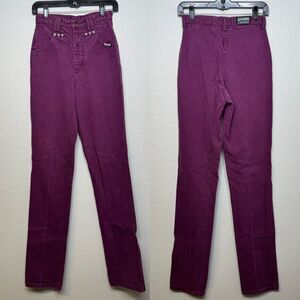 Rough Rider by Circle T Jeans Western Rodeo Denim Purple Bareback 3/4 (25 Waist)